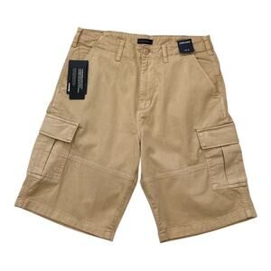Silver Jeans Co. Men's Khaki Cargo Shorts Tan Size 31 Twill 10" Inseam Utility